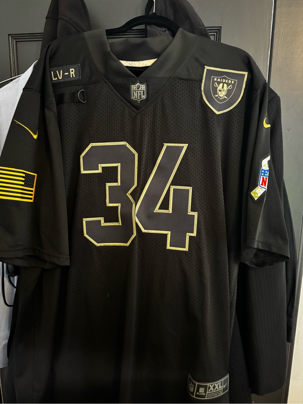 Nike Vapor Salute to Service Raiders #34 Bo Jackson Men’s Jersey
